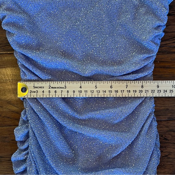 B. Darlin Ruched Sparkle Homecoming Dress Size 5/6 Small Lavender Purple Glitter - Picture 10 of 13